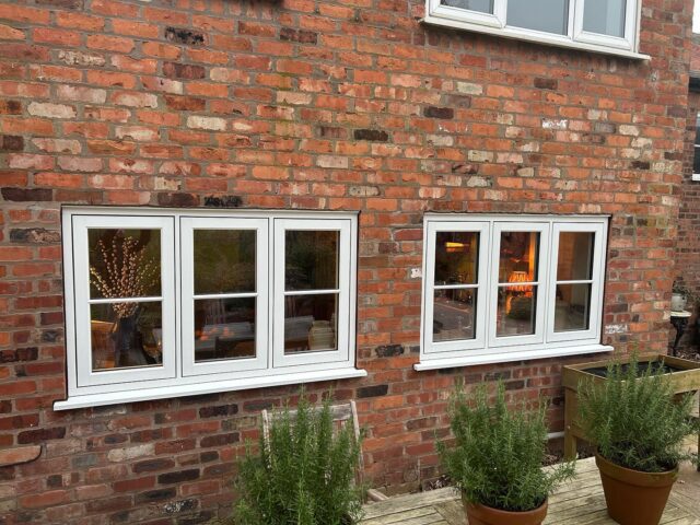 Residence 7 flush sash uPVC windows fitted in Wilmslow